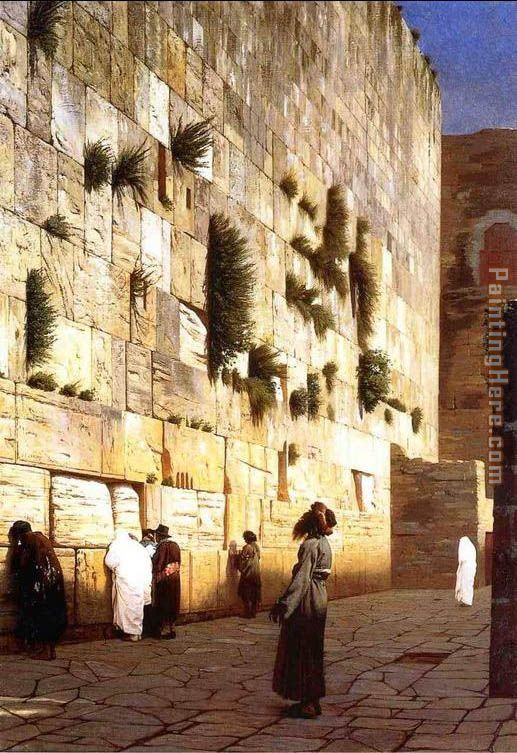 Solomon's Wall Jerusalem (or The Wailing Wall) painting - Jean-Leon Gerome Solomon's Wall Jerusalem (or The Wailing Wall) art painting